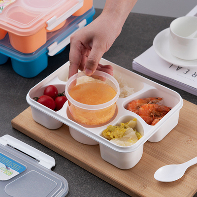 1170ml Reusable Plastic Lunch Containers With Soup Water Cups